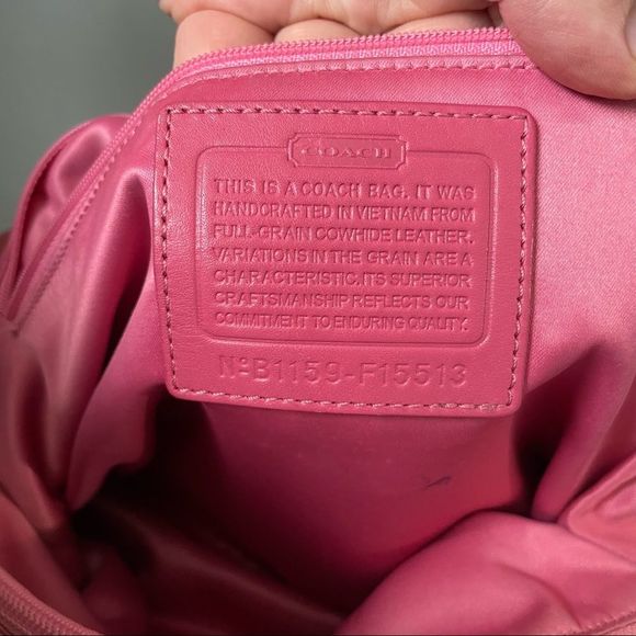 🌸🌺 Coach Ashley Pink Leather Purse Carryall Handbag Shoulder Bag 🌸 🌺 - Picture 12 of 13